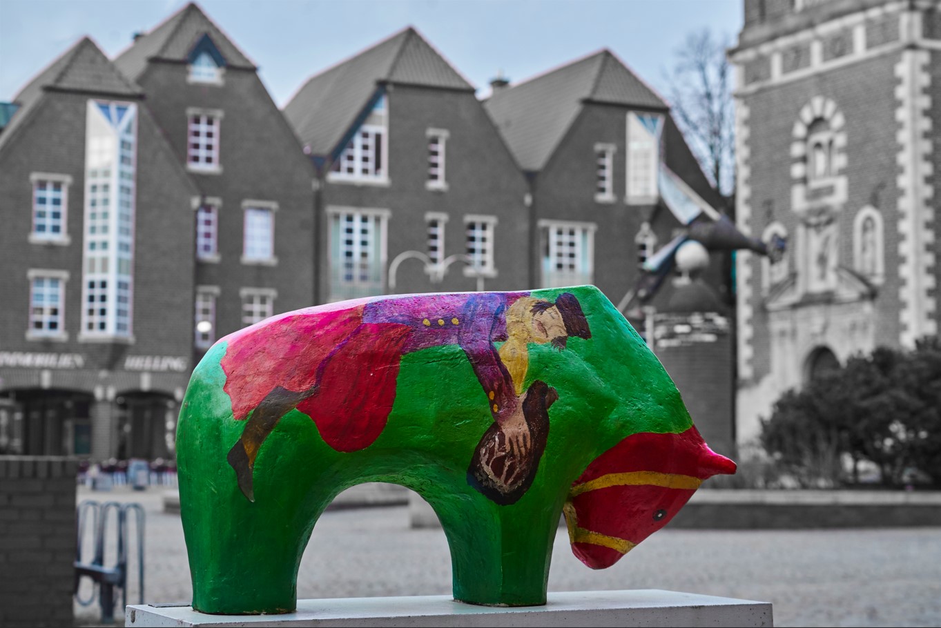Der so genannte Rulle-Ochse am Marktplatz in Coesfeld
